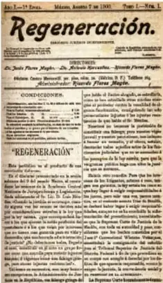 Reproducción de la portada del periódico mexicano «Regeneración», ejemplo histórico de fuente documental.