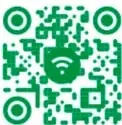 Código QR verde con enlace bit.ly/3xfMvpw y el ícono de wifi/audioguía