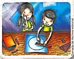 Recuadro sobre el origen griego de la palabra metro y una ilustración de estudiantes midiendo.
