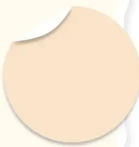 Recuadro circular color durazno que enmarca la tabla de planificación.