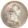 Fotografía del anverso de una medalla de plata de Carlos IV, Exaltación al Trono, Ciudad de México, 1789, diámetro 45 mm.