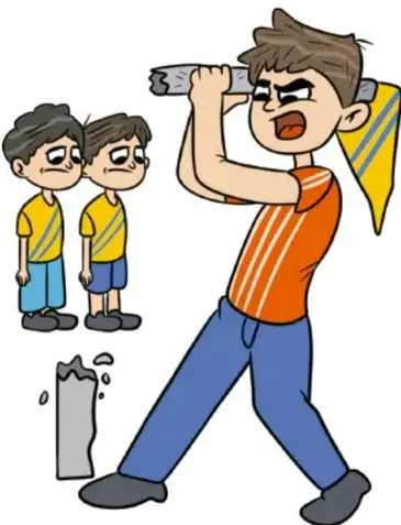 Ilustración de tres jóvenes; uno con bandera y gorra agresiva muestra el puño, otros dos observan; un bote de basura tirado en el suelo. Crédito: Saintda Yeshen Garduño Castillo, Ciudad de México.