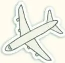 Ícono de un avión de papel o avioneta, alusivo al viaje o apertura de la nueva unidad.