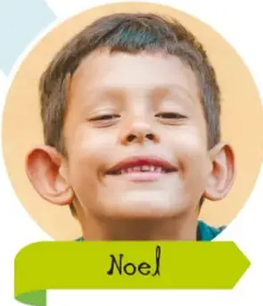 Foto de Noel con etiqueta verde; texto: "Y Noel entiende a Karen y a Romina, quienes, al mismo tiempo, entienden a Noel."