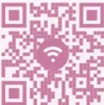 Tres códigos QR en color rosa, cada uno vinculado a una de las referencias bibliográficas con su acortador bit.ly.