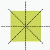 Ejemplo de composición geométrica en forma de ave construida con triángulos de colores (tangram).