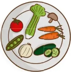 Plato con leguminosas: frijol, lenteja, garbanzo, alubia y chícharo.
