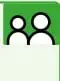 Ícono de trabajo colaborativo con tres personas.