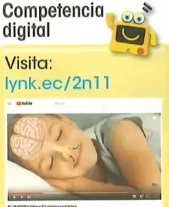 Ilustración de un niño cuyo cerebro recibe información relacionada con el tacto, la vista, el oído, el gusto y otras actividades, y la transforma en acciones como razonar, escribir y crear.