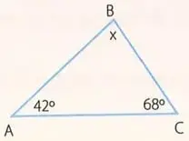Cuatro diagramas triangulares para hallar ángulos, seguidos de actividades colaborativas e indagatorias.