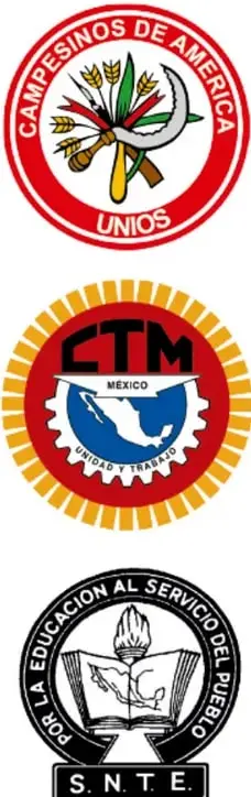 Logotipo de la Confederación Nacional Campesina (CNC) con la leyenda 'Campesinos de América Unidos'.