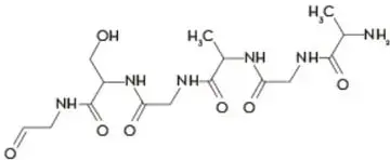 Tres representaciones moleculares: CO2 lineal (O=C=O), estructura de la fibroína con enlaces amida y grupos OH/NH2, y N2 con triple enlace (N≡N).