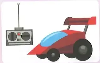 Se muestran un carro de control remoto, una lavadora y una bicicleta para clasificarlos según la fuente de energía que utilizan.