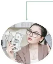 Retrato de una joven que sostiene dinero, ilustra el prejuicio social sobre la riqueza.