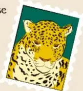 Estampilla con la imagen de un jaguar