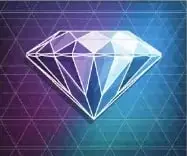 Imagen de un diamante tallado con numerosas caras geométricas.