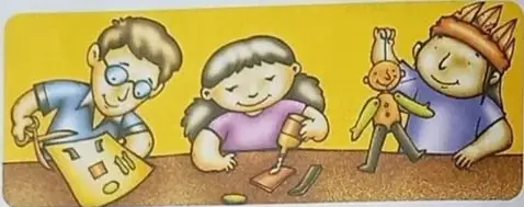 Ilustración de hogar con valores.