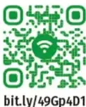 Código QR verde con enlace bit.ly/49Gp401 al video "Patrimonio cultural y el dinamismo de las lenguas".