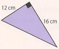 Prisma rectangular con dimensiones de 12 cm y 8 cm y una diagonal espacial de 13 cm.