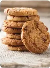 Fotografía de varias galletas apiladas.