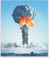 Recuadro de competencia socioemocional sobre una explosión nuclear y la importancia de promover la paz.