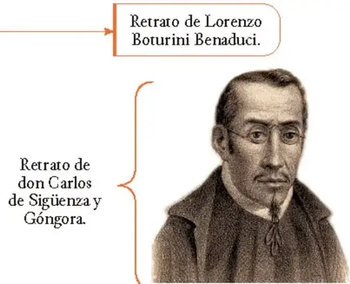 Retrato de don Carlos de Sigüenza y Góngora, hombre con anteojos y vestimenta clerical.