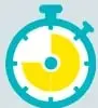 Reloj/cronómetro que indica tiempo total: 45 minutos.
