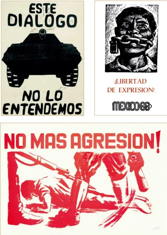 Cartel de ENPEG *Este diálogo no lo entendemos*: la palabra DIÁLOGO arriba y la silueta de un tanque con el texto NO LO ENTENDEMOS abajo.
