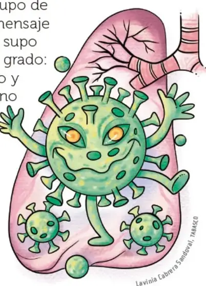 Franja vertical con pequeños íconos de colores (flores y figuras geométricas indígenas).