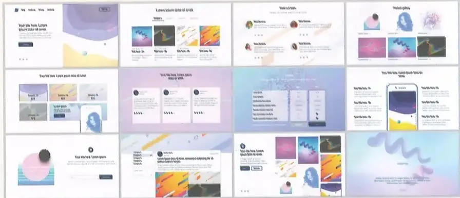 Collage de ejemplos de recursos digitales y diapositivas que pueden emplearse como material de apoyo para una presentación.