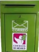Buzón verde del Servicio Postal Mexicano (Correos de México).