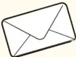 Ilustración lineal de un sobre de carta cerrado.
