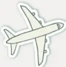 Ilustración de un avión de papel.