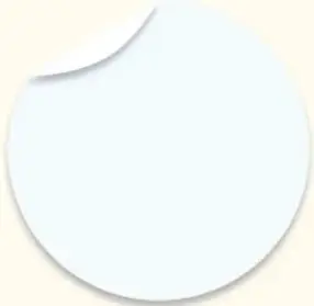 Círculo blanco con borde curvo, espacio para notas o boceto del tablero.