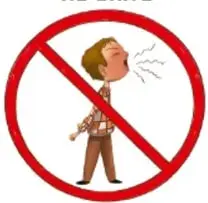 Tres señales de prohibición con círculo rojo y diagonal: NO CORRO (niña corriendo), NO GRITO (niño gritando) y NO EMPUJO (niños empujándose).