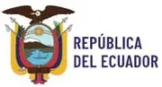 Escudo de la República del Ecuador junto al sello del Ministerio de Educación.