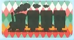 Ilustración de varios medios de transporte que acompaña la actividad artística.
