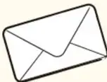 Ícono de sobre o carta abierto, dibujado en línea negra.