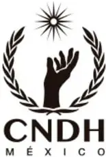 Logotipo de la CNDH México con una mano y una estrella.