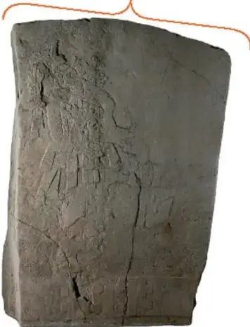 Bloque de Cascajal: original de piedra y dibujo con 62 signos.