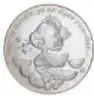 Reverso de una medalla de plata del Museo Numismático Nacional con la ficha técnica.