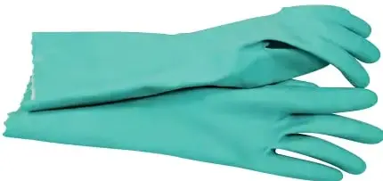 Par de guantes de goma verde (pregunta 6).