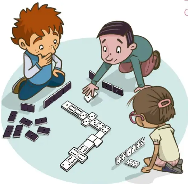 Ilustración de tres niñas y niños jugando y construyendo con cajas de cartón, pinturas y telas. Crédito: Atzimba Gabriela Aguilar Nájera, YUCATÁN.