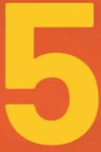 Número grande 5 que identifica el grado escolar del libro.