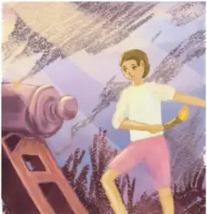 Ilustración de un niño junto a un cañón, representando al Niño Artillero en el Sitio de Cuautla.