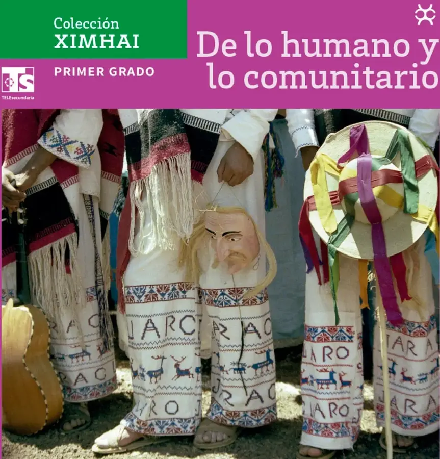 Figura 1 de Colección Ximhai. De lo humano y lo comunitario.   Libro de Educación Telesecundaria Grado 1°  Ciclo Escolar 2025 - 2026