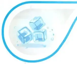 Imagen de cubos de hielo que representan el estado sólido.