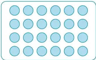 Cuadrículas en blanco para escribir la multiplicación y las divisiones relacionadas.