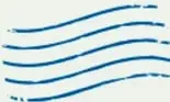 Ilustración de líneas onduladas azules decorativas.
