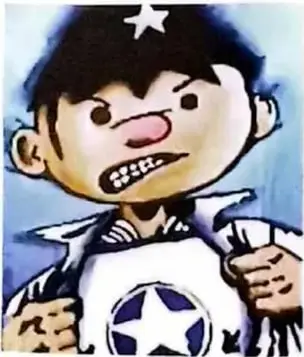 Cartel con un personaje relacionado con el fútbol y el mensaje «Guayaquil no es gil».